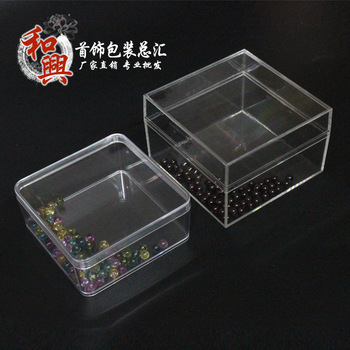 珠寶s飾包裝盒亞克力散珠收納透明盒小方盒沉香佛珠禮品盒配件盒